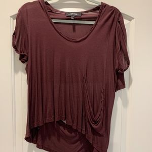 Designer Maroon Slouchy Tee